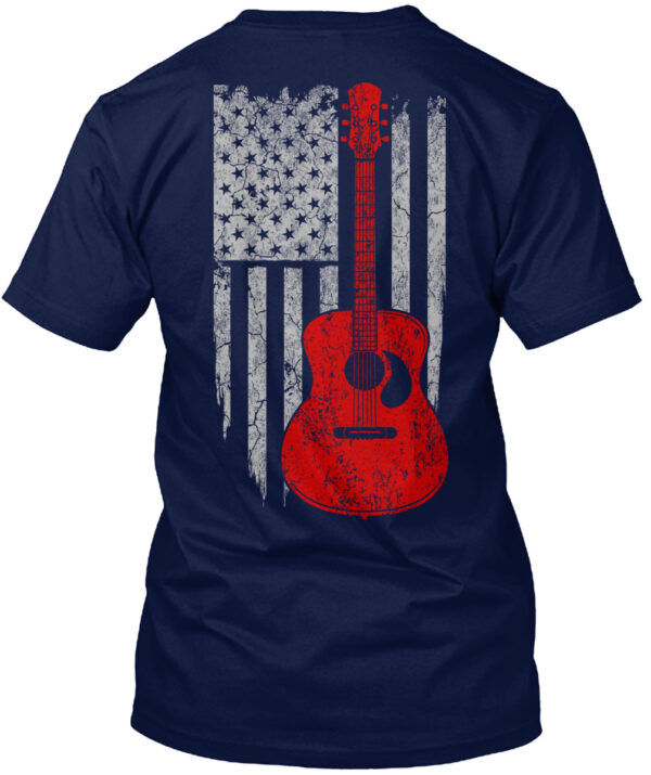 American Acoustic Guitar Flag Shirt - Image 4