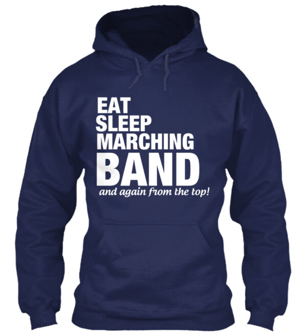 Eat Sleep Marching Band Again Funny Music Shirt - Image 2