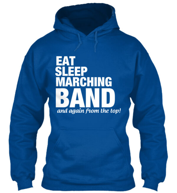 Eat Sleep Marching Band Again Funny Music Shirt - Image 3