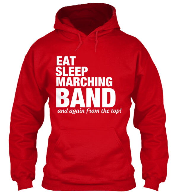 Eat Sleep Marching Band Again Funny Music Shirt - Image 4