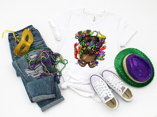 Mardi Gras Party Shirt, Mardi Afro Shirt, Nola Shirt, Fat Tuesday Shirt, Flower de luce tee, Saints New Orleans Shirt