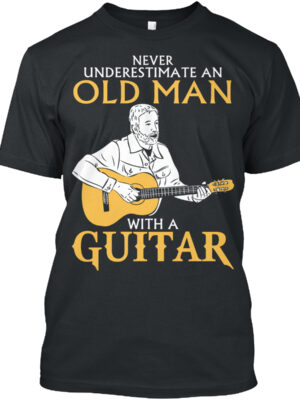 Old Man With A Guitar Shirt
