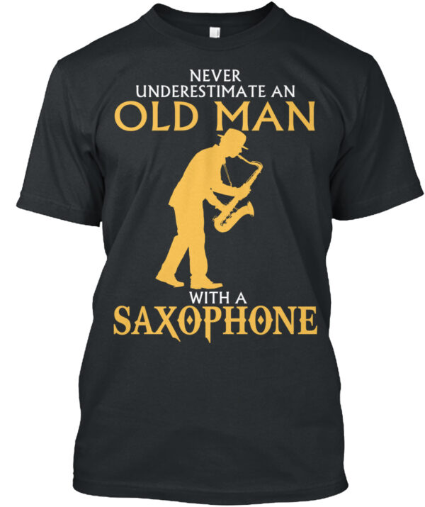 Old Man With A Saxophone Shirt