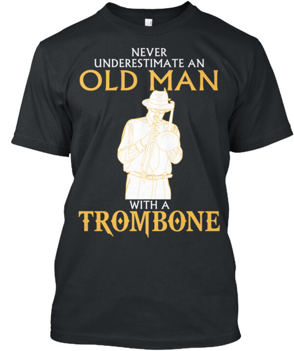 Old Man With A Trombone Shirt