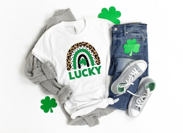 Shamrock Shirt, St Patricks Day Shirt, Rainbow Shirt, Lucky Me Shirt Leopard Print Shirt, Kiss Me Shirt