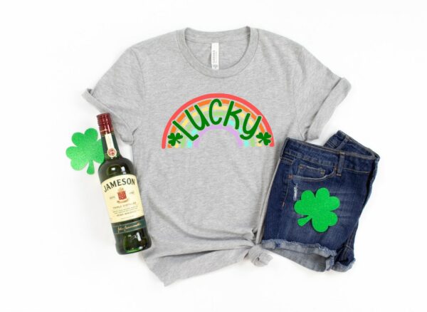 Shamrock T Shirt, St Patricks Day Shirt, Rainbow Shirt, Lucky Me Shirt, Irish Shirt, Leopard Print Shirt, Kiss Me Shirt