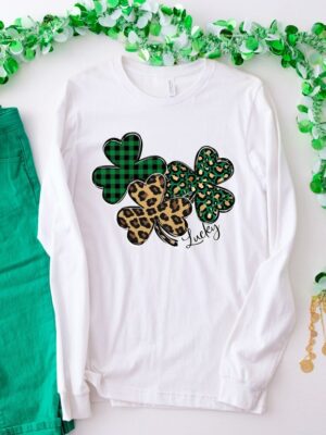 St Patricks Day Shirt, Leopard Shamrock Shirt, St. Patty's Shirt Shenanigans Drinking Shirt, Family Matching Shirt