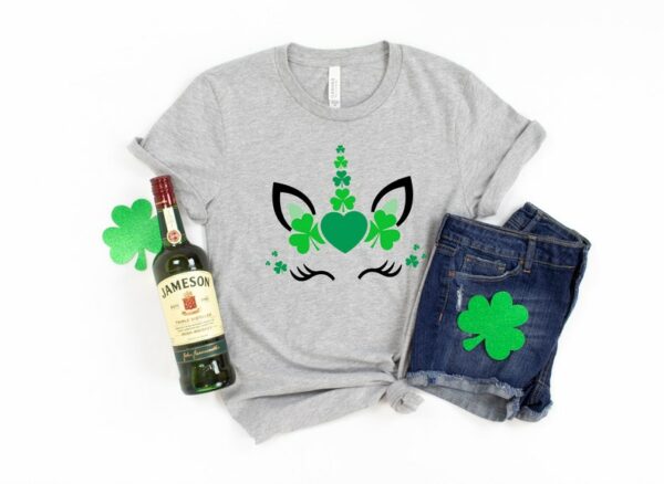 St Patrick's Day Unicorn Shirt, Saint Patricks Day Shirt, St Paddys Day Shirt, Saint Patricks Day Family Matching Shirt - Image 2