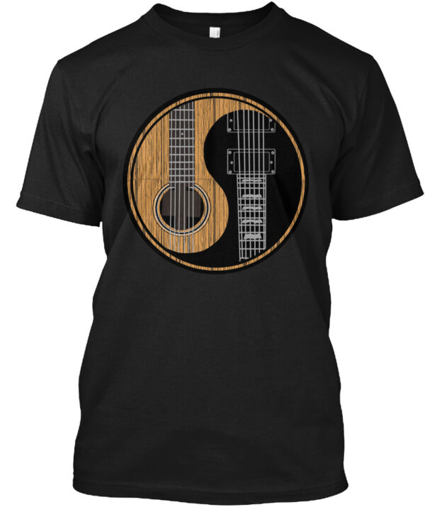 Yin Yang Acoustic Bass Guitar T Shirt